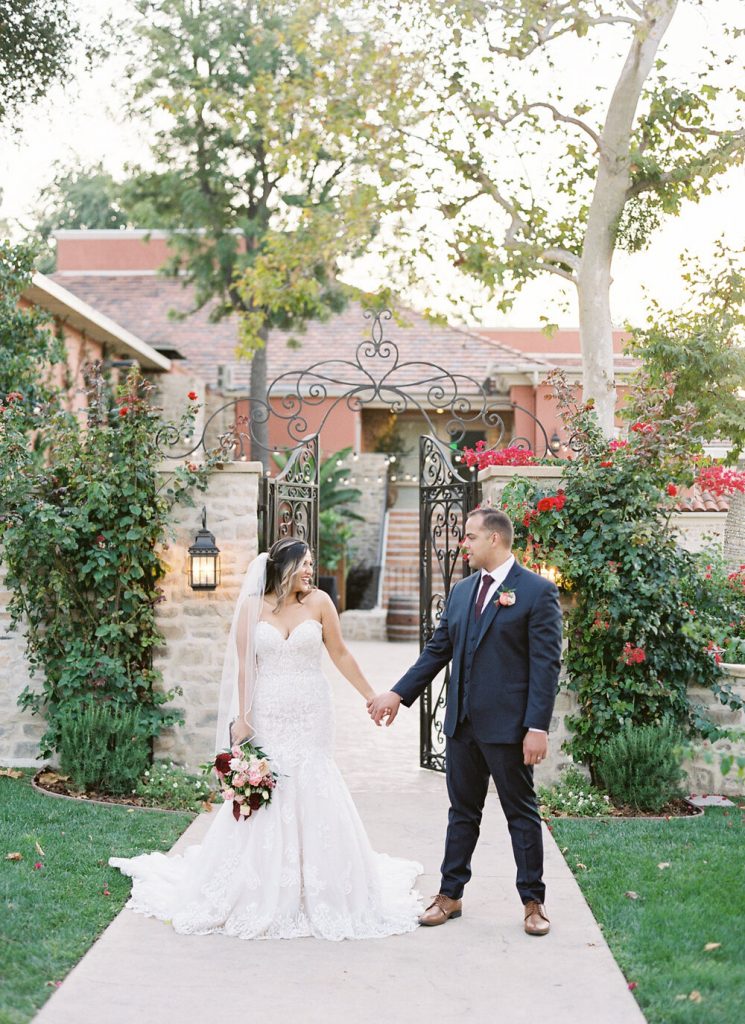 couple at wedding venue